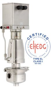 Schubert & Salzer Type 6051 Aseptic Right Angle Control Valve with Digital Positioner