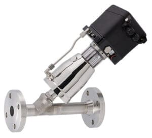 Schubert & Salzer Type 7036 Flanged Angle Seat Control Valve