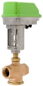 Schubert & Salzer Type 7280 Compact 3/2-Way Bronze Motor Valve